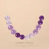 Pulseira de Contas Soltas de Ametista Roxa e Kunzita Contas Individuais Amethysta Roxa Fantasma Colar de Contas de Cristal Natural Acessório DIY