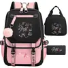 Nuevo Conjunto de Tres Piezas de Merchandising del Grupo Stray Kids: Mochila a Juego, Bolso Escolar para Estudiantes, Lonchera y Estuche para Lápices para Hombres y Mujeres