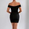 Estilo Veraniego Más Popular de Amazon Falda de Una Sola Línea sin Hombros que se Ajusta a la Cadera para Mujer Falda Plisada Ajustada de Moda para Mujer Estilo Europeo y Americano