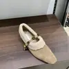 Zapatos de Algodón Cálido con Pelo, Estilo Mary Jane Francés Retro Color Café, con Una Correa, para Aumentar la Altura Interior, para Personas Bajitas