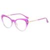 Gafas de sol con montura metálica, antiluz azul, con espejo plano, color caramelo, estilo ojo de gato, estilo vintage, montura completa, personalizadas en Europa y América.