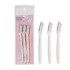 Recortador de cejas LMLTOP con red protectora, Juego de tres, Maquinilla de afeitar para cejas para principiantes, Cuchilla para depilar cejas, Herramienta de belleza A960