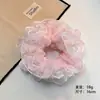 Gomas para el Cabello de Encaje Dulce con Salpicaduras de Tinta Primavera y Verano, Accesorios para el Cabello Frescos y Versátiles, Adornos para el Cabello de Uso Diario, Gasa de Hada de Lunares