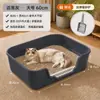 Arenero para Gatitos Grande de Tapa Abierta con Lados Altos, Anti-Salpicaduras, Ensanchado, Inodoro para Perros, Caja de Arena para Gatos