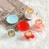 Juguetes de Comida Realistas para Casa de Muñecas en Miniatura, Adornos de Resina de Taza de Café y Plato 3D, Accesorios Hechos a Mano para Decoración de Escenas DIY