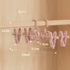 Clip de plástico para pantalones sin rastro para almacenamiento doméstico, clip para falda JK, perchero multifuncional para pantalones, clip retráctil para pantalones, colgador de pantalones apilable multicapa