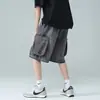 Shorts de mezclilla rotos para hombre, verano, finos, marca de moda, overol, pantalones cropped holgados, shorts de alta calle americanos