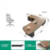 Mesa e cadeira de escritório de luxo leve combinação moderna simples mesa de presidente chefe sala de líder móveis de ponta mesa grande de gerente