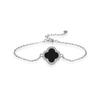 Pulsera de Plata Esterlina S925 Trébol de Cuatro Hojas Esmeralda Retro Europea y Americana para Novia Pulsera de Lujo Pulsera de Oro de 18K