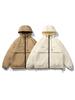 Nanxia Disfraz Nueva Chaqueta de Plumas Reversible de Moda Holgada para Hombre y Mujer con Capucha Marca Trendy de Exterior Más Terciopelo