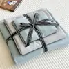 Juego de Ropa de Cama de Algodón Lavado de Cuatro Piezas Marca Antarctic para Uso Doméstico, Funda de Edredón Doble, Juego de Sábanas de Tres Piezas para Dormitorio de Estudiante