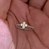 Anel Exclusivo de Trevo da Sorte Estilo Ins Minimalista com Zircônia, Anel Elegante Ajustável Feminino da Moda Versátil Estilo Coreano