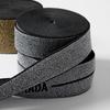 Banda elástica personalizada de 1.0-7.5cm dorada y plateada sin lanzadera de seda brillante con goma de color