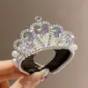 Tocado de Corona Infantil para Niñas, Exquisito Accesorio para el Cabello de Corona para Actuaciones de Cumpleaños, Peine y Pinza para el Cabello de Princesa para Bebé con Pedrería