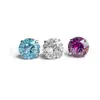 Brincos de Titânio F136 Unhas Labiais Zircônia Swarovski Genuína 6mm Unhas Cocleares Joias para Body Piercing Unhas do Osso da Orelha