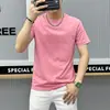 Nueva Camiseta de Manga Corta Lisa Negra y Blanca para Hombre Verano 2026, Corte Ajustado, Transpirable, Cuello Redondo, Casual, Versátil de Media Manga