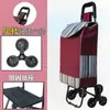 Carrinho de Compras para Subir Escadas, Carrinho de Compras, Carrinho Pequeno, Carrinho Dobrável, Carrinho de Mão para Idosos, Reboque Doméstico Portátil