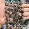 14mm Piedra Natural Cristal Ágata Plano Trébol de Cuatro Hojas Pulsera DIY Collar Accesorios de Joyería Productos Semiacabados Venta al por Mayor