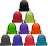 Bolsa de cordón de poliéster colorida de gran venta transfronteriza Mochila deportiva de cordón personalizada Bolso de hombro portátil de poliéster con logotipo impreso