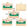 Colgante de Nota Musical de Guitarra Esmaltada Colorida Serie de Instrumentos de Piano Accesorios para Joyería DIY Encanto para Llavero W505