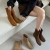 Botines Western Vintage para Mujer, Botas de Tacón Apilado, Botines Vaqueros de Ante, Nuevo Estilo Otoño/Invierno 2026, Botines de Media Caña de Moda