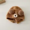Gorro de Felpa Cálido de Otoño e Invierno para Bebés Niños y Niñas, Gorro de Lana Tejida a Prueba de Viento con Protección para los Oídos, Gorro Infantil