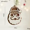 Adornos de Navidad Casa de Madera Tallada Nórdica Decoraciones Colgantes Árbol de Navidad Copo de Nieve Piezas para Exhibición en Ventana DIY Decoraciones de Navidad
