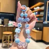 Nueva Cadena para Teléfono Móvil con Cuentas de Queso de Lazo Pulsera para Niña Adornos Colgantes Cadena para Llaves de Coche Colgante para Bolso Pequeño Regalo