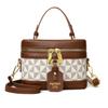 Bolsa Cubo Retro de Alta Gama al por Mayor Nueva Moda Transfronteriza para Mujer Bolsa para Lonchera Bolso de Mano Cruzado de un Solo Hombro de Color Contrastante