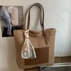 Bolsa de Palha Tecida Transfronteiriça para Mulheres 2026 Nova Bolsa de Ombro Tecida de Grande Capacidade Bolsa Tote para Férias na Praia e Deslocamento