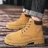 Botas Martin de Motociclista para Hombre 2026 Otoño e Invierno Nuevas de Caña Alta Estilo Británico Botas de Trabajo Suela Gruesa Antideslizantes Resistentes al Desgaste Botas Amarillas para Hombre