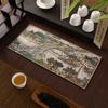 Paño de Cocina de Alta Calidad Extra Grande Engrosado Gamuza Pintada Paño de Cocina Limpieza Retro Mesa de Comedor Mesa de Centro Posavasos Absorbente