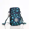 Bolsa diagonal para teléfono móvil al por mayor Nueva Bolsa pequeña para mujer Bolsa de tela para teléfono móvil bolsa vertical para cuello brazo muñeca monedero