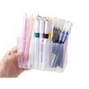 Caja de Almacenamiento de Pared de Tres Compartimentos Puerta de Gabinete con Espejo Baño Sin Perforaciones Transparente Simple Lápiz Labial Cosméticos Caja Divisoria
