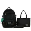 Mochila Casual Nueva para Estudiante Juego de Tres Piezas Gran Capacidad Estudiante de Secundaria y Preparatoria Bolso Escolar Chica Viajero Mochila Sencilla