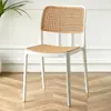 Silla de plástico silla de comedor engrosada hogar ratán apilable exterior restaurante comedor taburete respaldo silla de escritorio de ocio