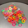 Gomas para el Cabello Infantiles de 3 cm, Aros de Toalla Coloridos, 50 Bandas Elásticas con Forma de Margarita en una Bolsa, Gomas para el Cabello sin Costuras de Alta Elasticidad para Niñas