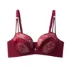 Lencería de Encaje Estilo Retro Francés Original para Mujer, Realce Pequeño de Busto, Sin Aros, Soporte Suave, Sujetador Anticaída