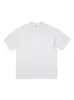 Camiseta Americana de Manga Curta Pesada 320g Grossa Opaca Verão Solta Plus Size Algodão Casais Branco Puro Manga Meia Mão Masculina e Feminina