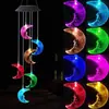 Campana de Viento Solar Luz Decorativa para Patio Color Cambiante Colorido Patio Exterior Impermeable Colgante LED Colibrí Cadena de Luces
