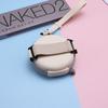 Bolsa de Armazenamento com Almofada de Ar EVA Mesma do TikTok Bolsa Redonda para Óculos Óculos Dobráveis Alta Qualidade Zíper branco-creme para Cabelo