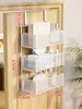 Estante de almacenamiento para colgar en la puerta con ganchos, estante de almacenamiento multicapa para detrás de la puerta del dormitorio, cesta de almacenamiento colgante sin taladro para detrás de la puerta de entrada, tipo oculto