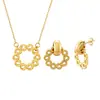 Collar Versátil de Lujo Ligero con un Toque de Alta Gama, Collar y Pendientes Trendy con Colgante Tallado de Acero de Titanio de Venta Caliente al por Mayor