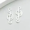 1 novo pingente de liga de prata brilhante notas instrumento musical de guitarra série pingente DIY pulseira colar acessórios