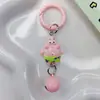 Pequeno cartão sino D01 rede vermelha casal bob esponja torta estrela chaveiro desenho animado imagem bonito estudante amantes bolsa