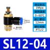 Conector Pneumático Regulador de Velocidade, Conexão Rápida para Tubo de Ar, Válvula Reguladora de Cilindro Sl801 Acessórios, Aks Aço Inoxidável