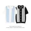 Polo de manga corta con solapa para hombre, camiseta de verano de moda, versión coreana, tendencia entallada, nueva camiseta combinable 2025