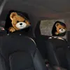 Funda de Reposacabezas para Coche con Estampado de Calavera Negra de Comercio Exterior Transfronterizo, Estilo Elástico Universal, Funda de Cabeza Universal Peculiar y Divertida