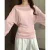 Cubierta Protectora Solar Color Verde Menta para Mujer, Delgado de Primavera Semi-Transparente de Manga Larga Sexy con Lazo en la Cintura Hombros Descubiertos