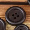 Botones de sándalo, botones de sándalo natural, accesorios de alta gama para ropa, botones versátiles de algodón y lino en un nuevo estilo chino